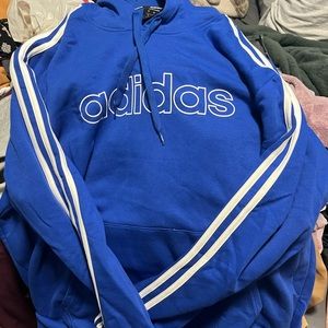 Mens blue adidas hoodie
